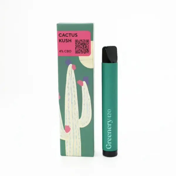 Vaporizador descartável com sabor de cacto CBD - Dispositivos vaping CBD disponíveis para compra online na Greenery (anteriormente Flowerfarm)
