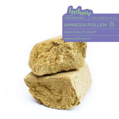 Novo CBD Indoor Hash Amnesia Indoor por Greenery 420